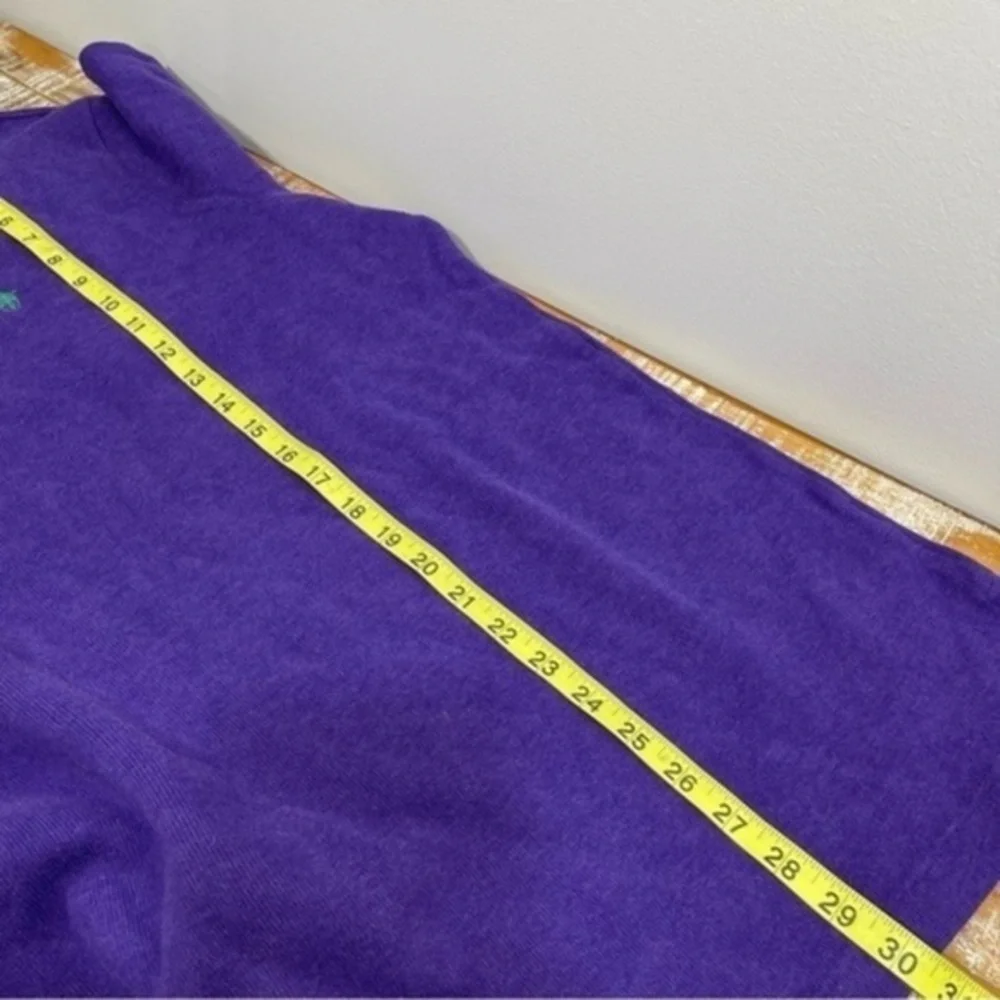 NWT POLO Ralph Lauren Purple 100% Cotton Green Pony Pullover Sweater Mens XXL - Picture 10 of 11